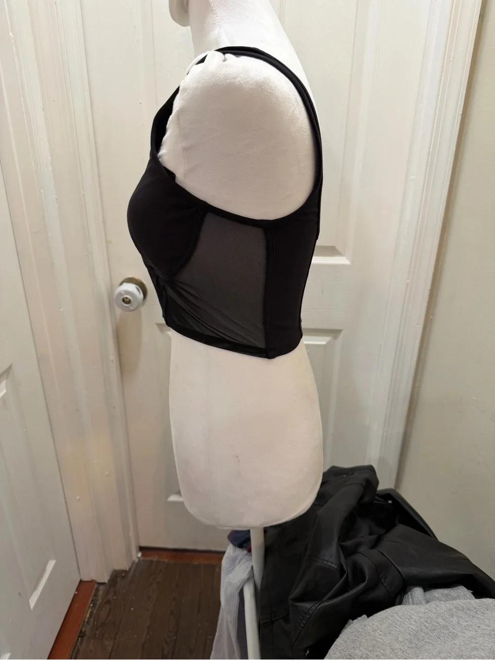 lululemon athletica Black Mesh-Accent Crop Tank